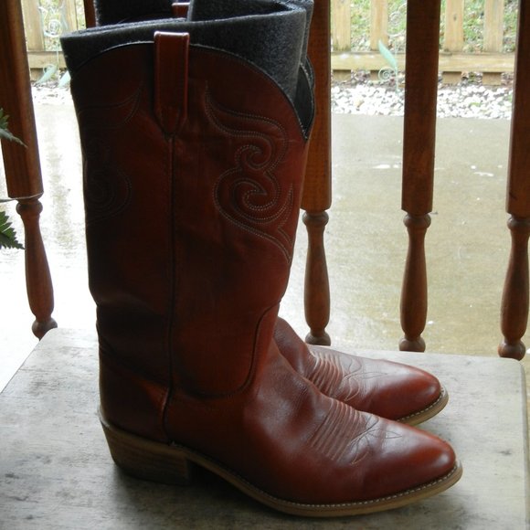 Dingo Acme Mens Western Cowboy Boots 7799 Embroidered  Brown Leather USA 10D - Picture 2 of 10